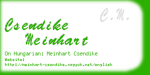 csendike meinhart business card